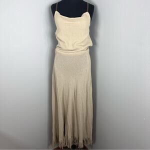 La Troupe Handmade in Mexico Canvas Burlap Dress Bohemian Hippie Vibes